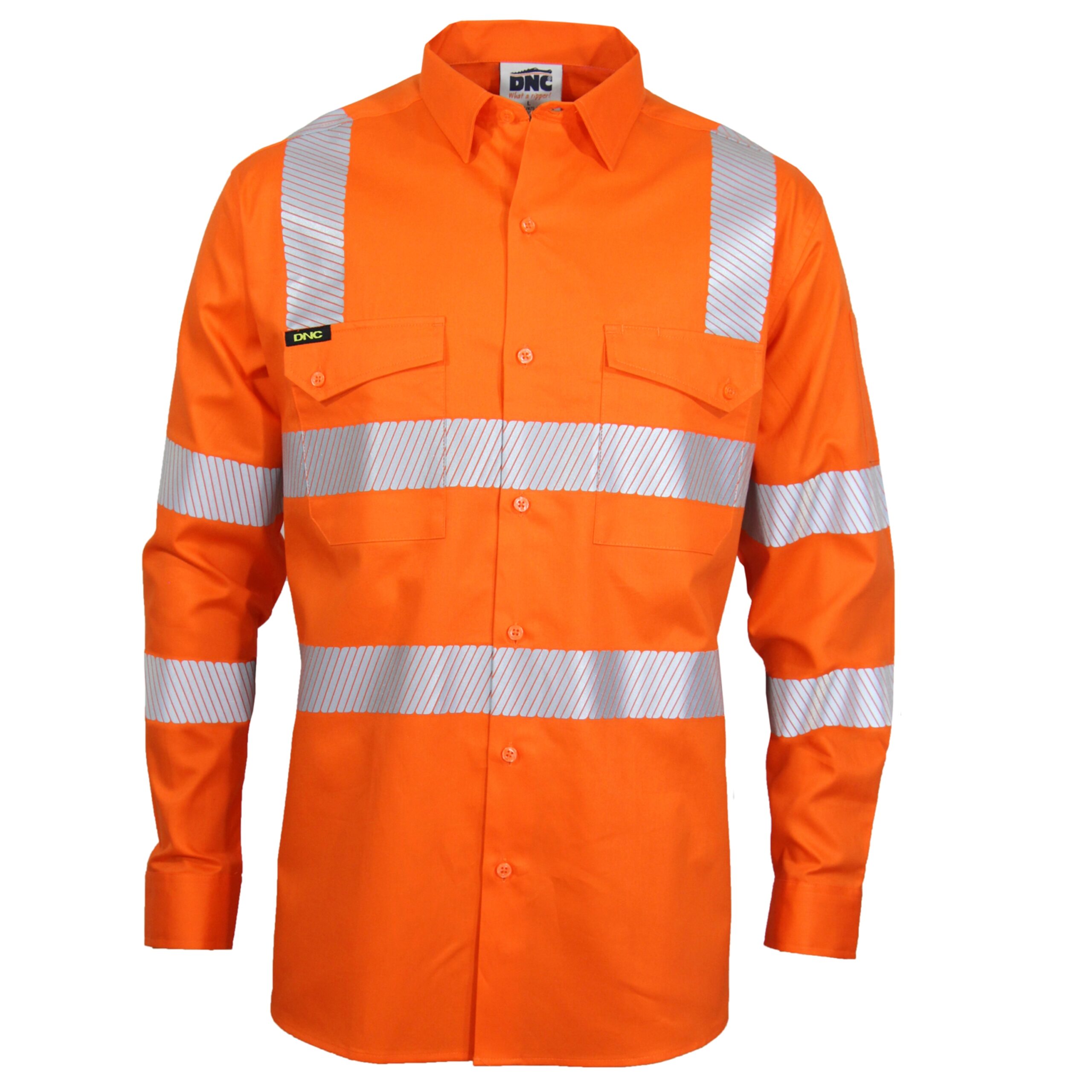 HiVis Segment Taped Coolight VIC Rail Shirt Orange HiVis Segment Taped Coolight VIC Rail Shirt Orange