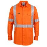 HiVis Segment Taped Coolight "X" Back Shirt Orange