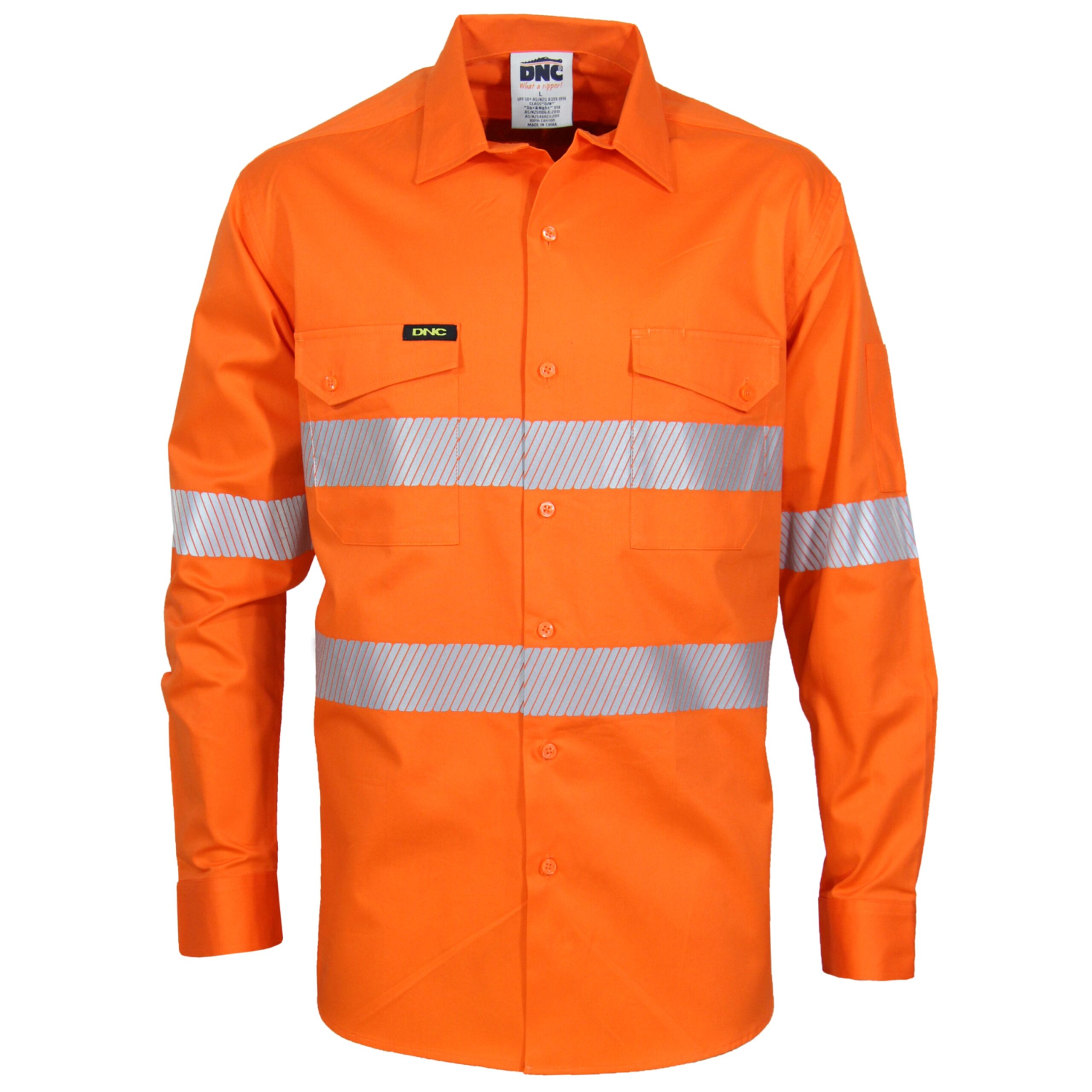 HiVis Segment Taped Coolight Shirt Orange HiVis Segment Taped Coolight Shirt Orange