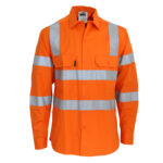 HiVis L/W CSR R/Tape VIC Rail Shirt- LS Orange