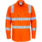 HIVIS D/N L/W COTTON SHIRT Orange