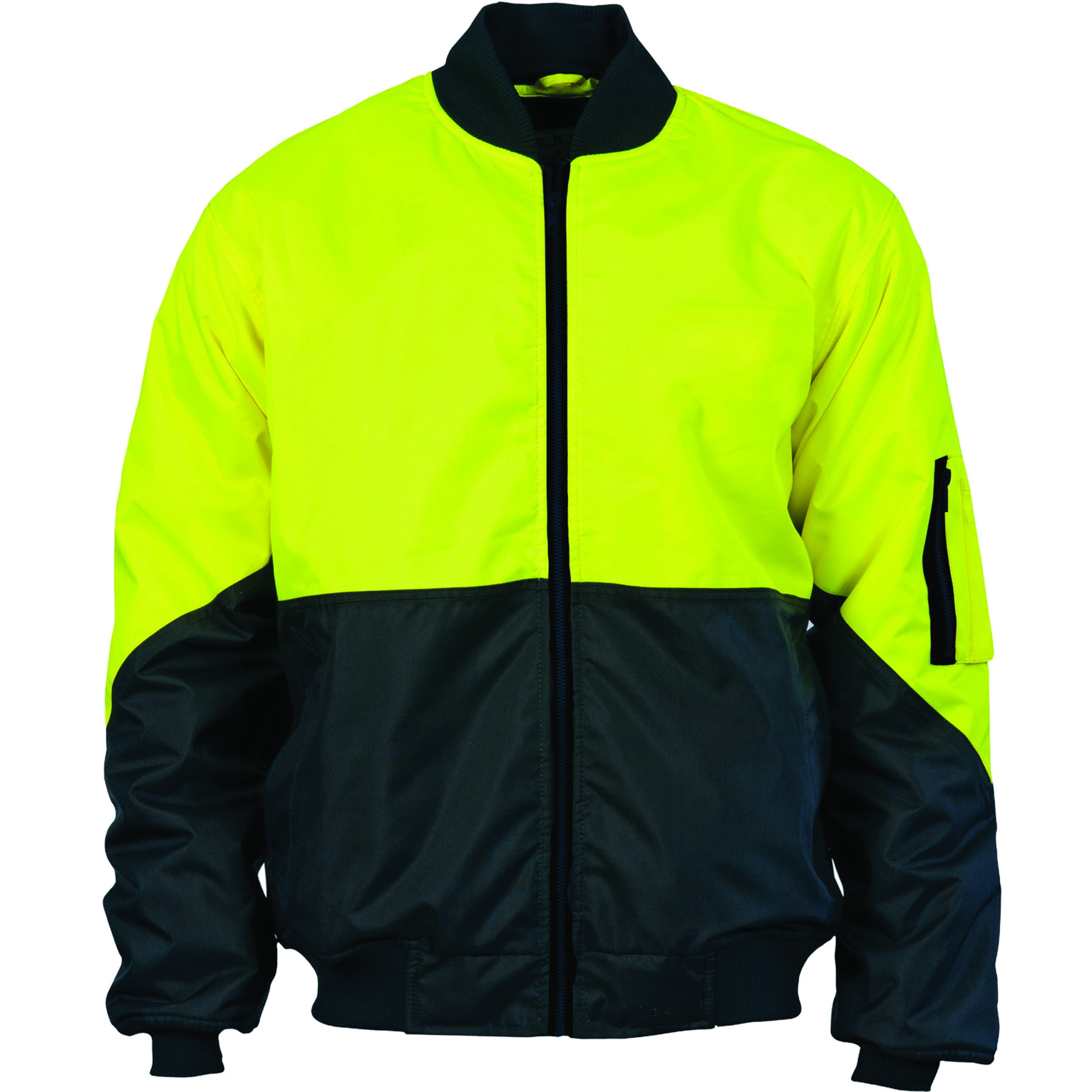 HIVIS 2 TONE DAY BOMBER JACKET Yellow/Navy HIVIS 2 TONE DAY BOMBER JACKET Yellow/Navy