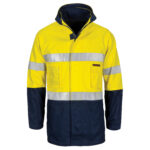 HiVis "4 IN 1" Cotton Drill Jacket with Generic R/Tape Yellow/Navy