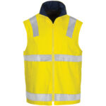 HiVis Cotton Drill Reversible Vest with Generic R/Tape Yellow/Navy