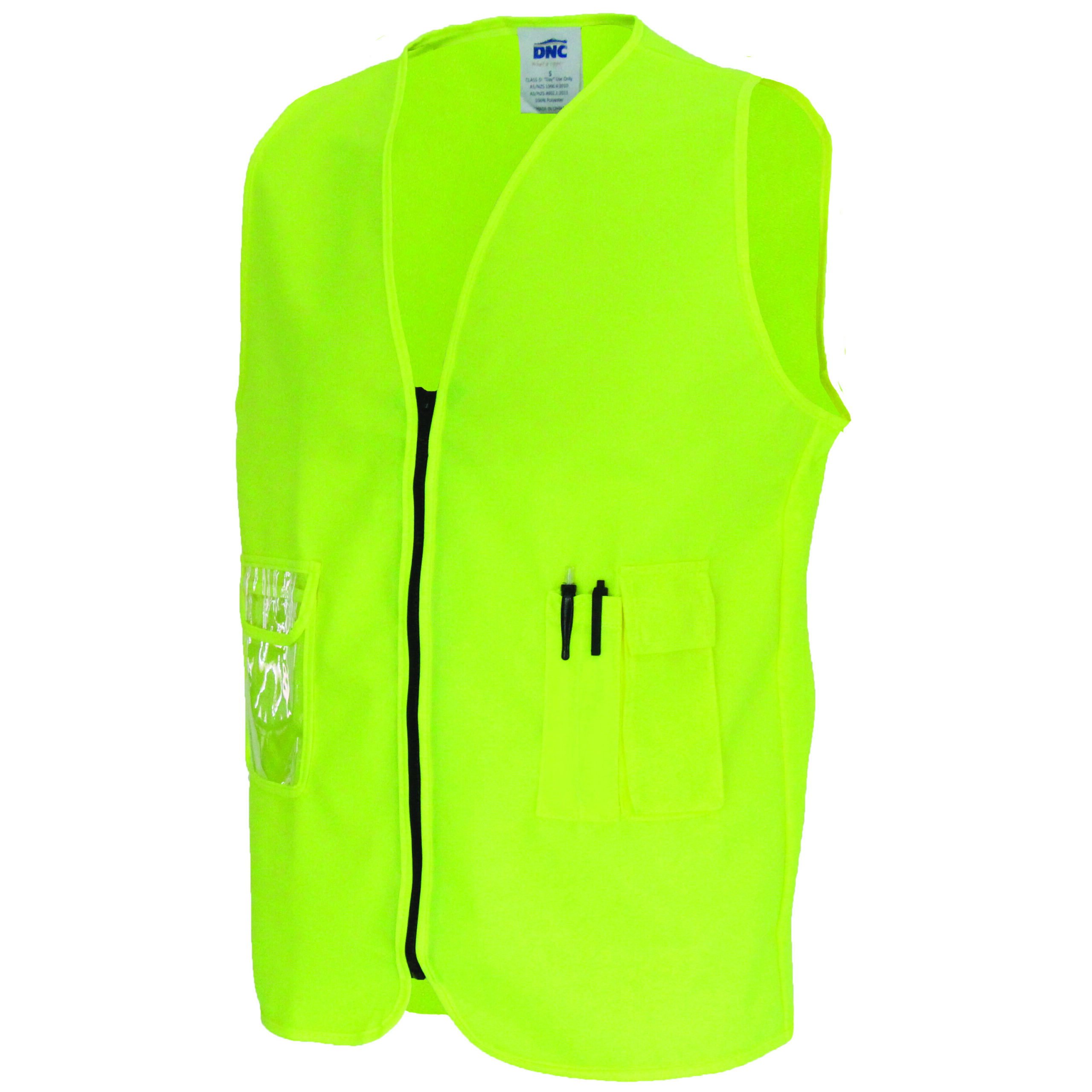 Daytime Side Panel Safety Vests Yellow
