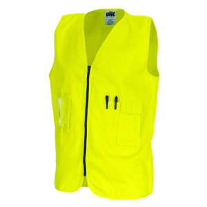 Daytime Cotton Safety Vests Yellow