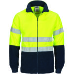 HiVis two tone full zip polar fleece with generic R/Tape Yellow/Navy