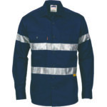 HiVis Drill Shirt with 3M R/Tape
- long sleeve Navy