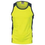 Cool Breathe Action Singlet Yellow/Navy