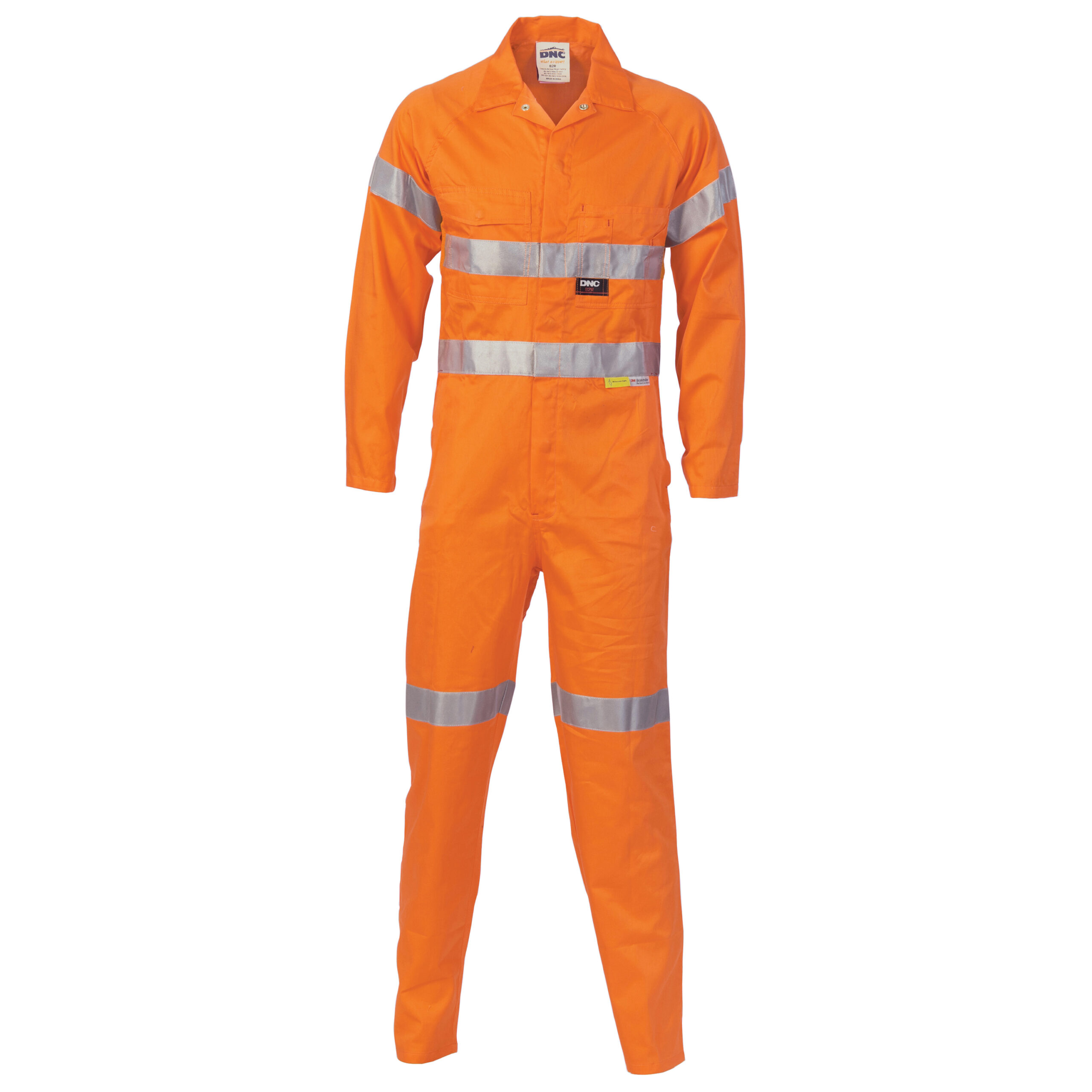 HiVis Cotton Coverall with
3M R/Tape Orange HiVis Cotton Coverall with
3M R/Tape Orange