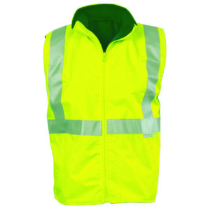 HiVis Reversible Vest with 3M R/Tape Yellow/Bottle Green