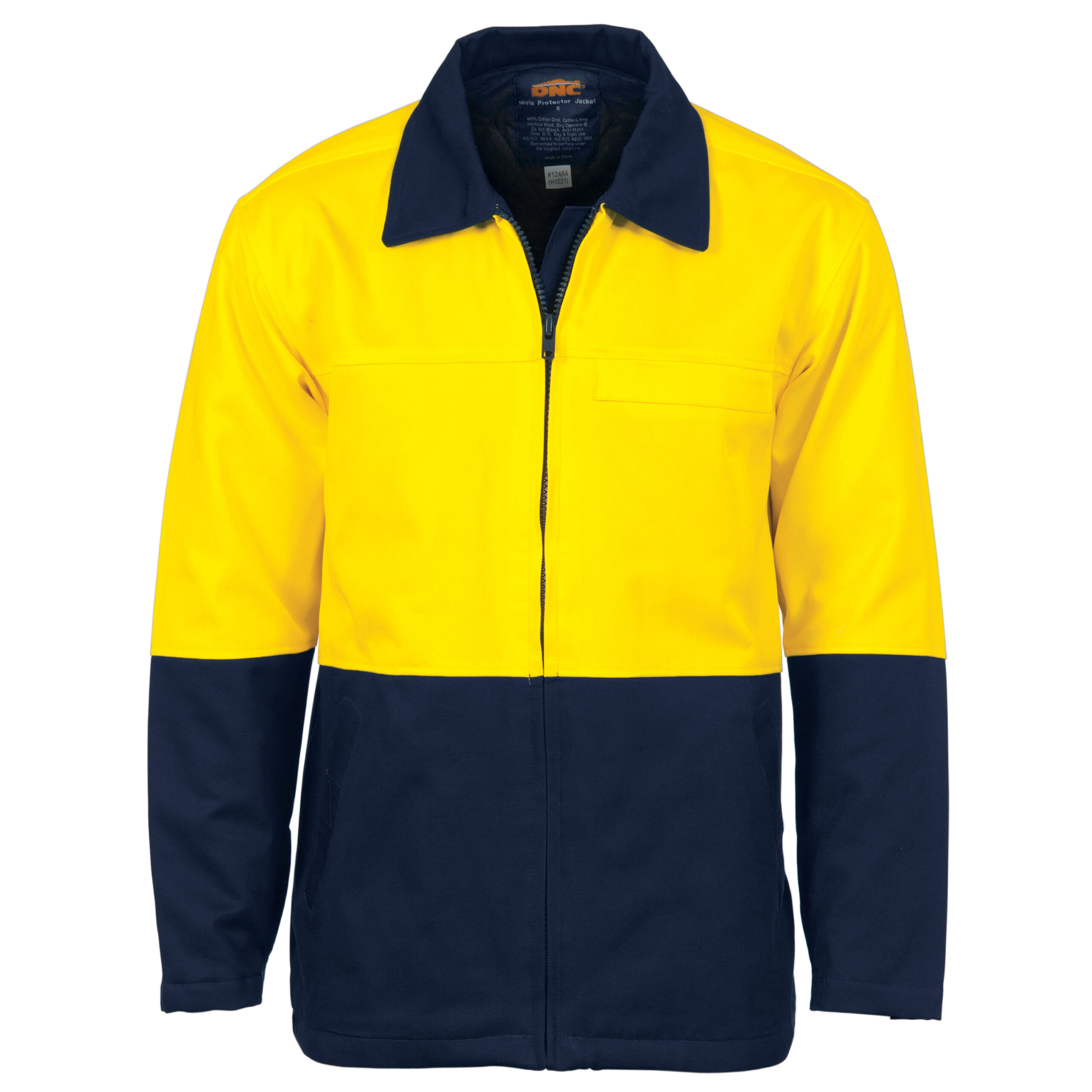 HiVis Two Tone Protect or Drill Jacket Yellow/Navy HiVis Two Tone Protect or Drill Jacket Yellow/Navy