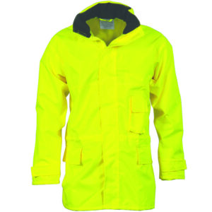 HiVis Breathable Rain Jacket Yellow