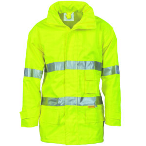 HiVis Breathable Anti-Static Jacket with 3M R/Tape Yellow