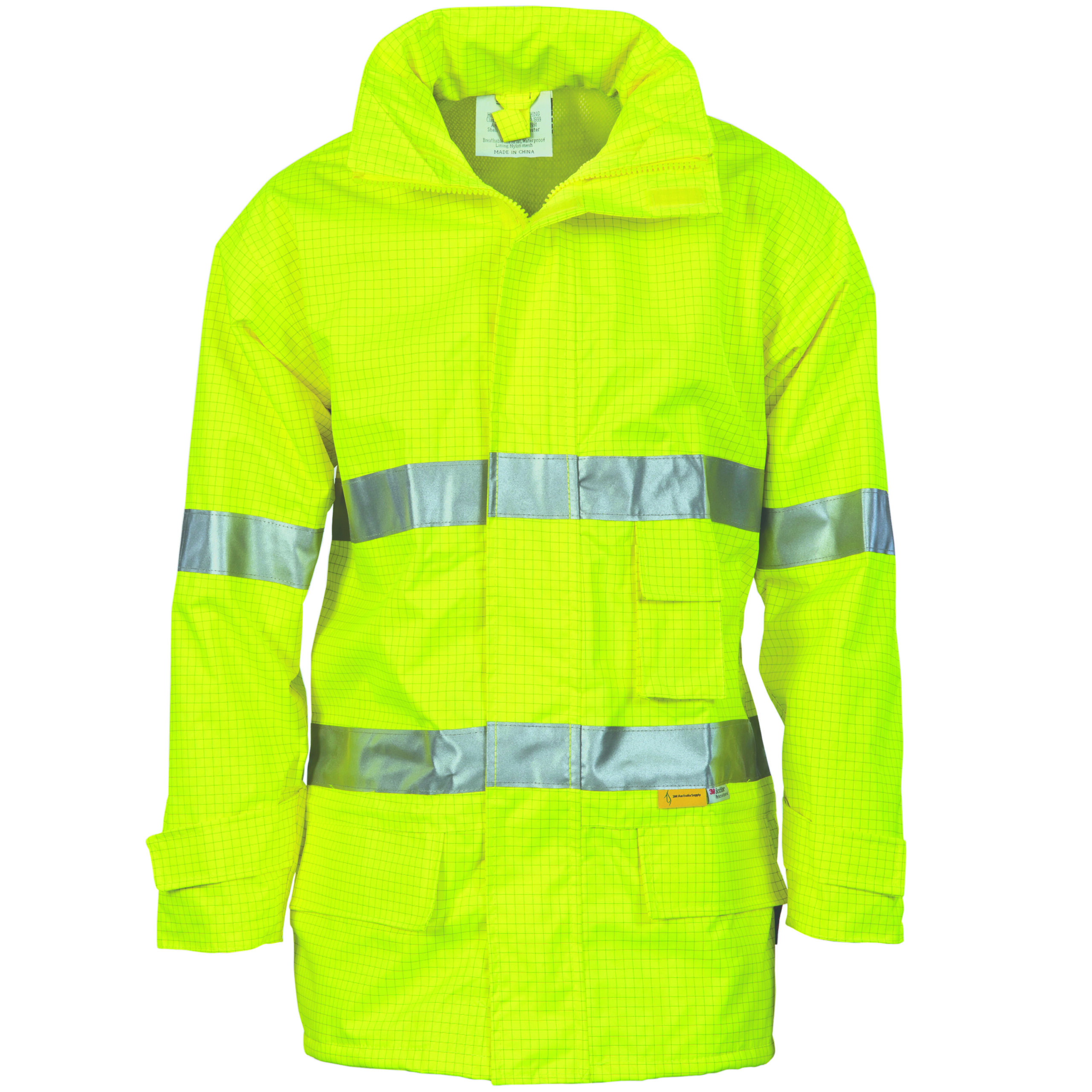 HiVis Breathable Anti-Static Jacket with 3M R/Tape Yellow