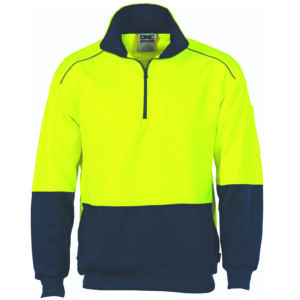 HiVis Two Tone 1/2 Zip Reflective Piping
Sweat Shirt Yellow/Navy