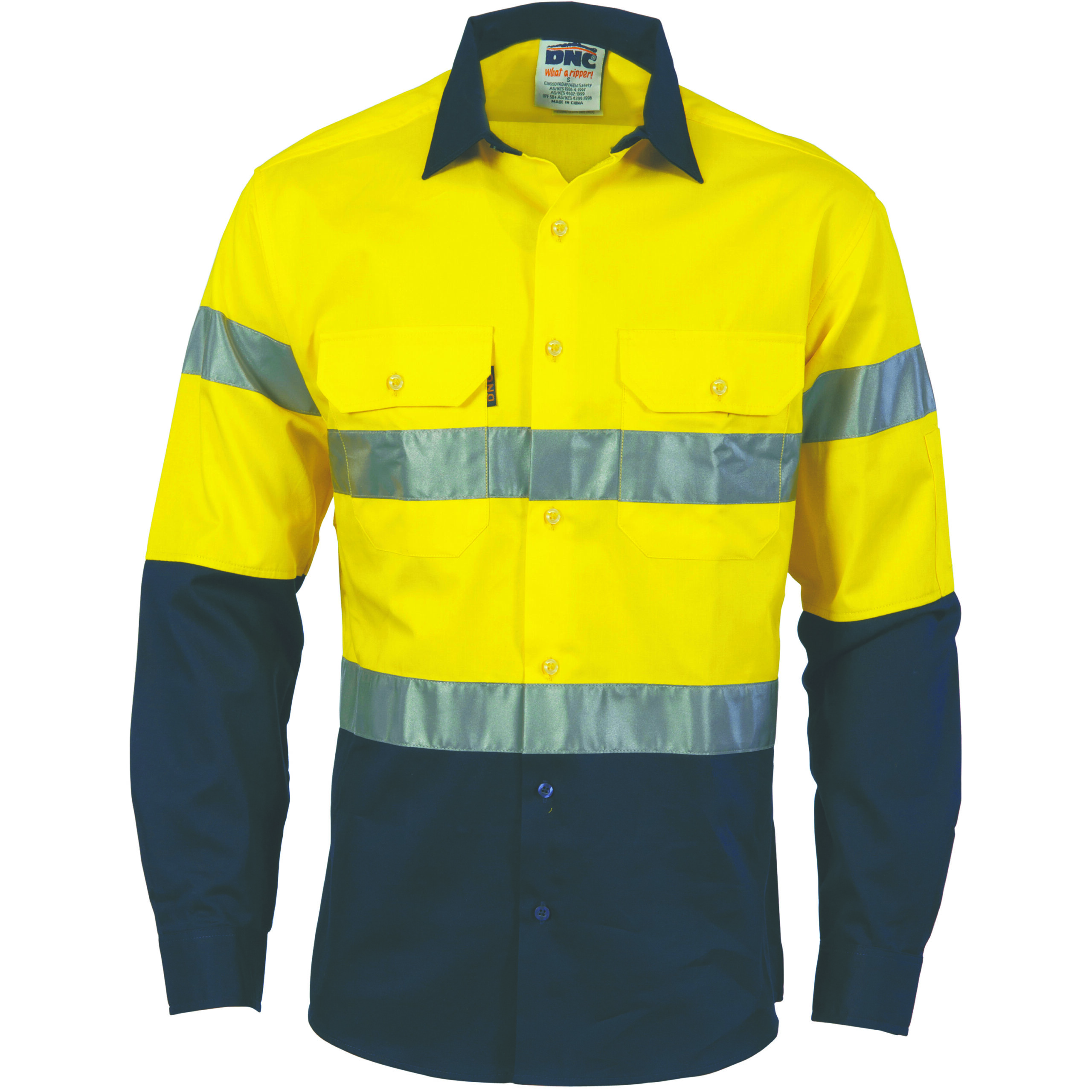 HiVis Cool-Breeze Cotton Shirt with Generic
R/Tape - Long sleeve Yellow/Navy HiVis Cool-Breeze Cotton Shirt with Generic
R/Tape - Long sleeve Yellow/Navy