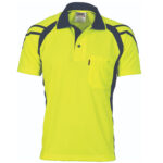 Cool Breathe Stripe Panel Polo Shirt
- Short Sleeve Yellow/Navy