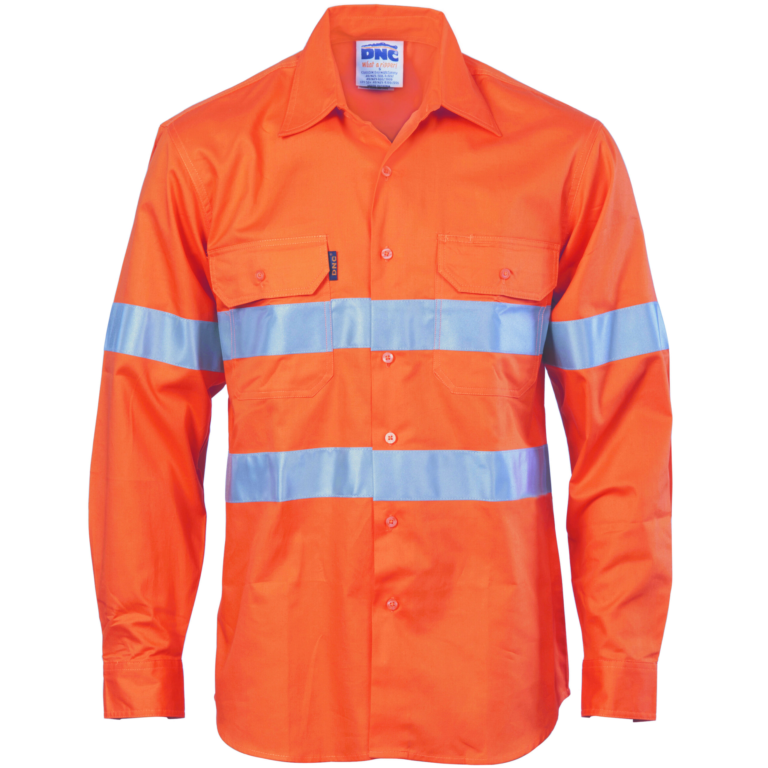 HiVis Cool-Breeze Vertical Vented Cotton Shirt
with Generic R/Tape - Long sleeve Orange HiVis Cool-Breeze Vertical Vented Cotton Shirt
with Generic R/Tape - Long sleeve Orange