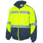 HiVis D/N Contrast Bomber Jacket Yellow/Navy