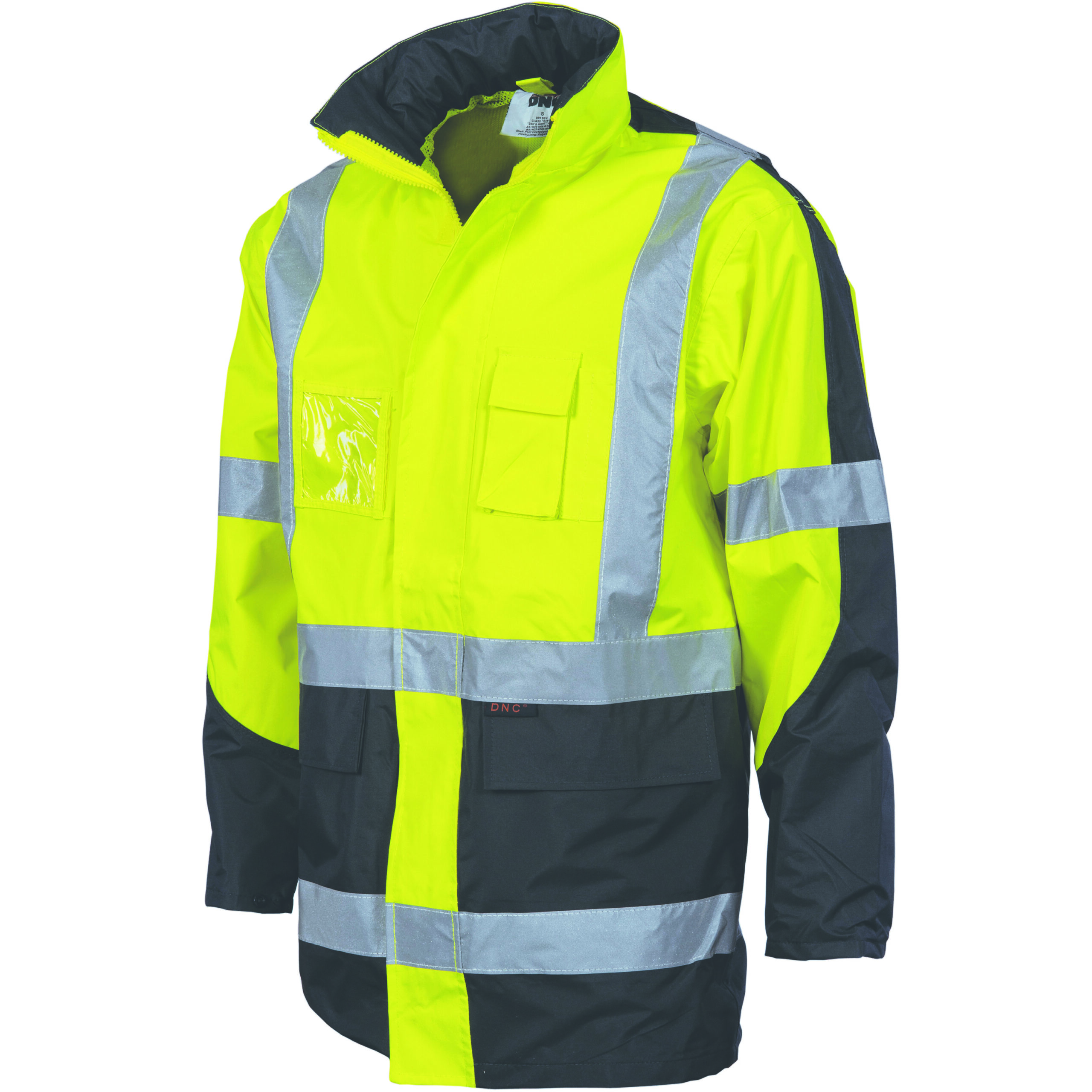 HiVis 2 Tone Cross Back D/N “2 in 1” Contrast Rain Jacket Yellow/Navy HiVis 2 Tone Cross Back D/N “2 in 1” Contrast Rain Jacket Yellow/Navy