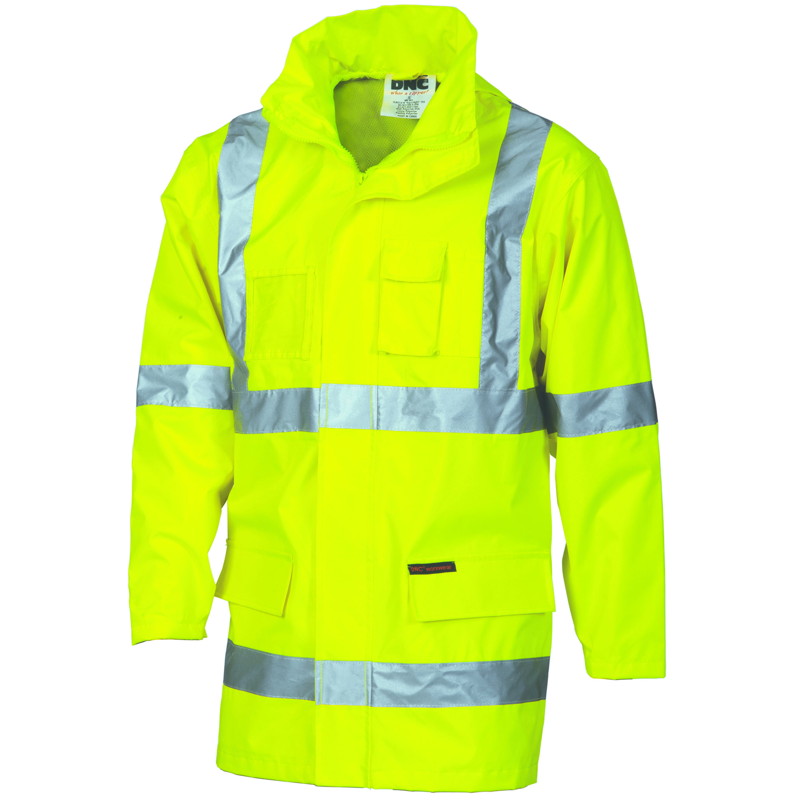 HiVis Cross Back D/N “2 in 1” Rain Jacket Yellow HiVis Cross Back D/N “2 in 1” Rain Jacket Yellow