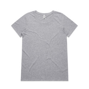 Wo's Shallow Scoop Tee GREY MARLE