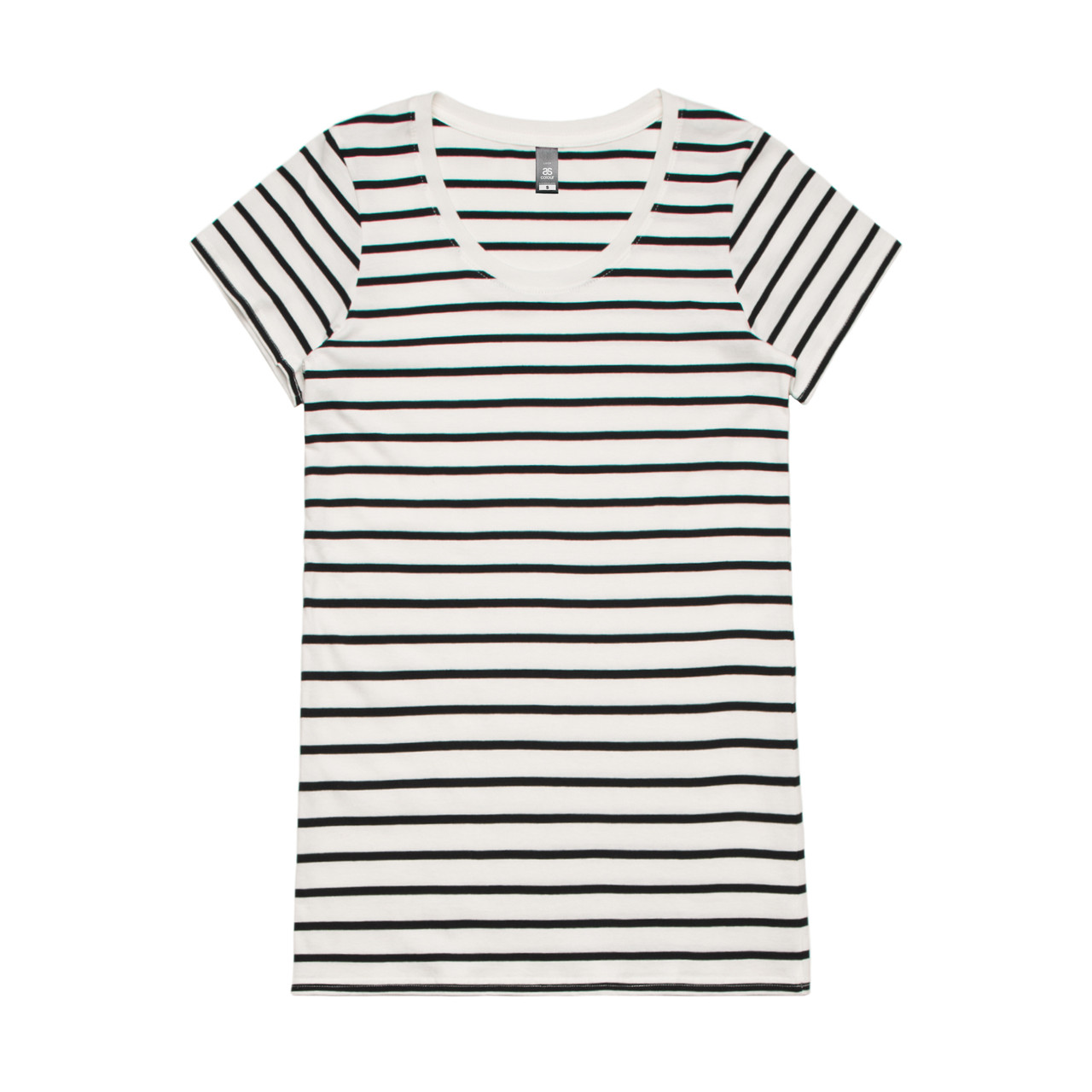 Wo's Loop Stripe Tee NATURAL/BLACK Wo's Loop Stripe Tee NATURAL/BLACK