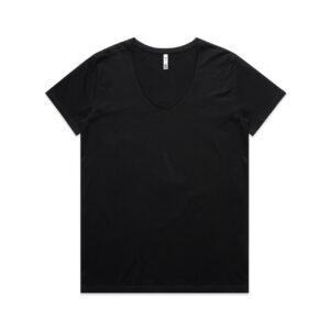 Wo's Maple V Neck Tee BLACK