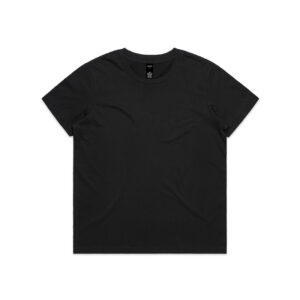 Wo's Maple Minus Tee [-8cm] BLACK