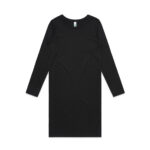 Wo's Mika Organic L/S Dress BLACK