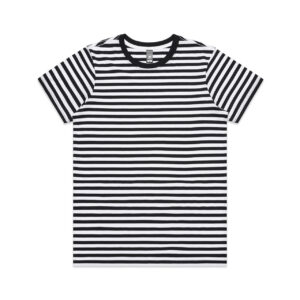 Wo's Maple Stripe Tee BLACK/WHITE