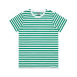 Wo's Maple Stripe Tee WHITE/GREEN