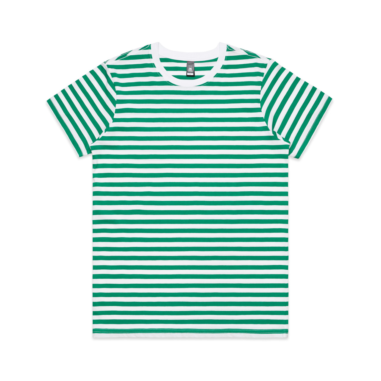 Wo's Maple Stripe Tee WHITE/GREEN Wo's Maple Stripe Tee WHITE/GREEN
