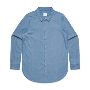 Wo's Blue Denim Shirt DENIM BLUE