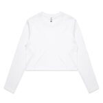Wo's Crop L/S Tee WHITE