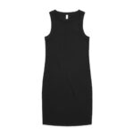 Wo's Organic Rib Dress BLACK