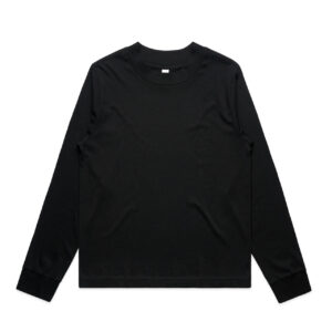 Wo's Mock L/S Tee BLACK