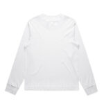 Wo's Mock L/S Tee WHITE