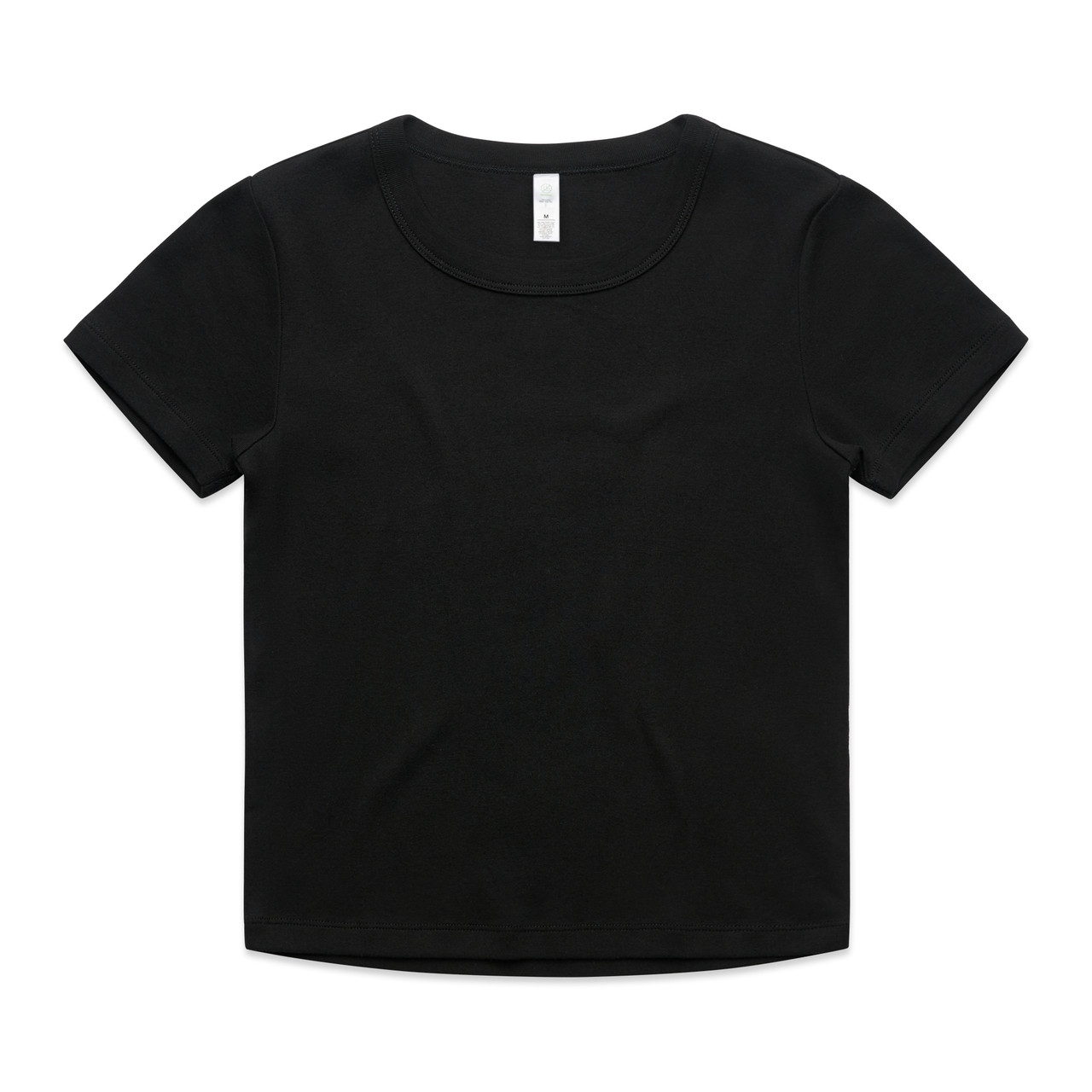 Wo's Organic Rib Baby Tee BLACK