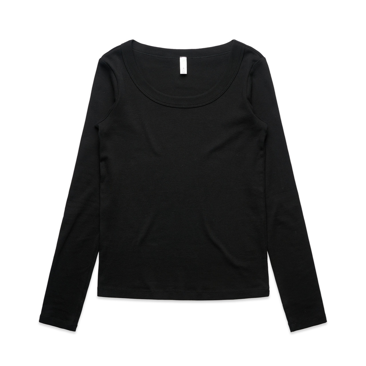 Wo's Organic Baby Rib L/S Tee BLACK