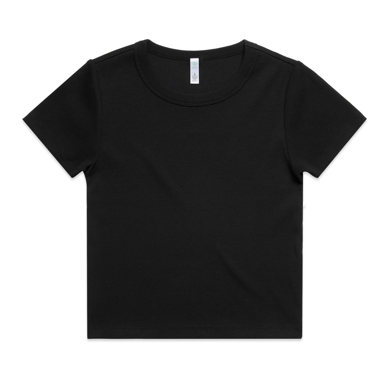 Wo's Organic Rib Tee BLACK Wo's Organic Rib Tee BLACK