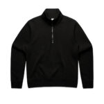 Wo's Stencil Half Zip Crew BLACK