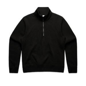 Wo's Stencil Half Zip Crew BLACK