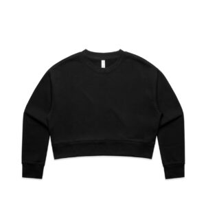 Wo's Relax Crop Crew BLACK