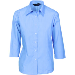 Ladies Regular Collar, Blouse - 3/4 Sleeve Chambray