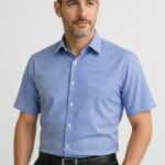 Mens Newport Short Sleeve Shirt French Navy