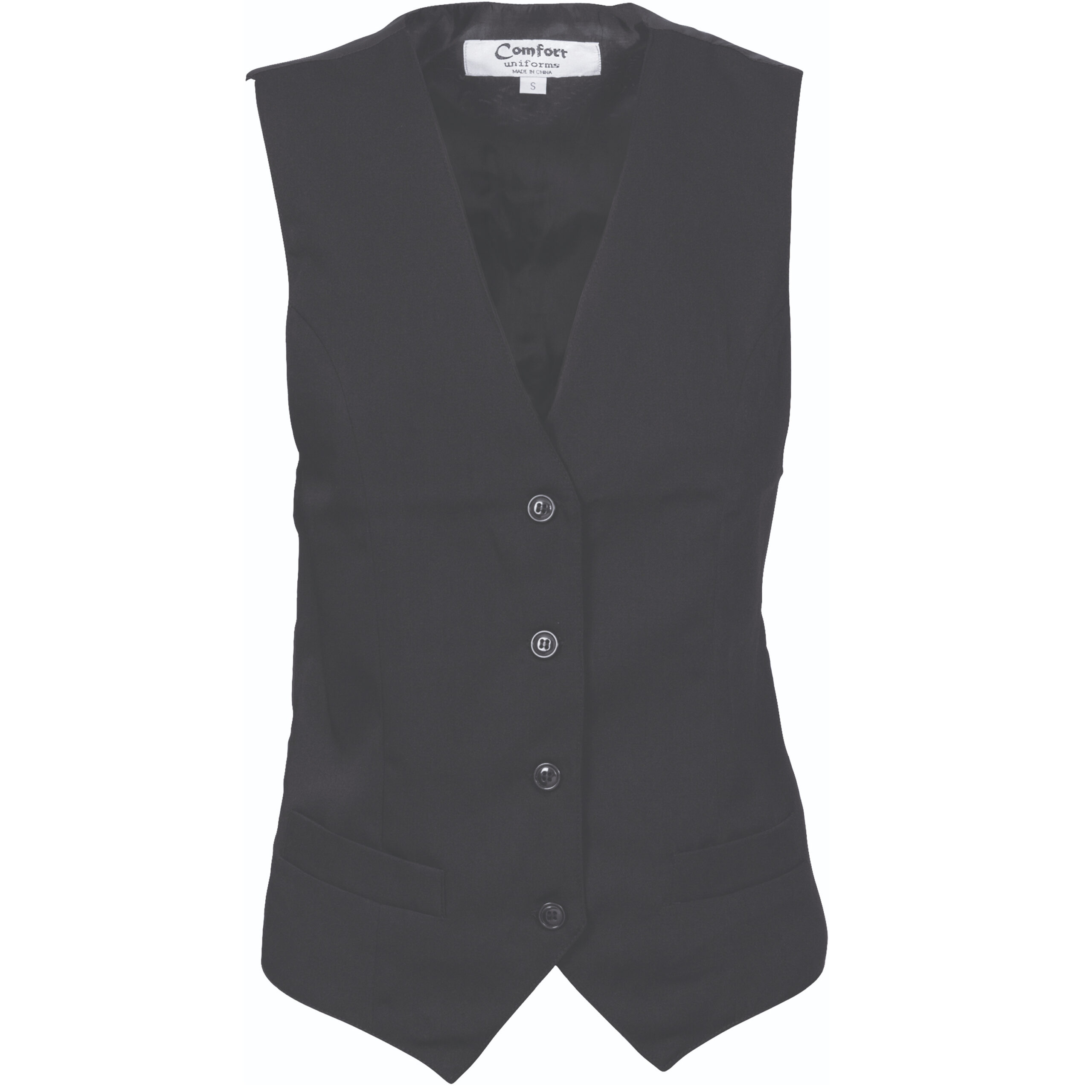 Ladies Black Vest Black
