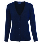 Ladies Cardigan - Wool Blend Navy