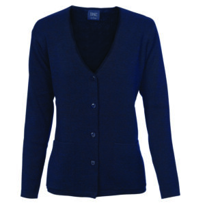 Ladies Cardigan - Wool Blend Navy